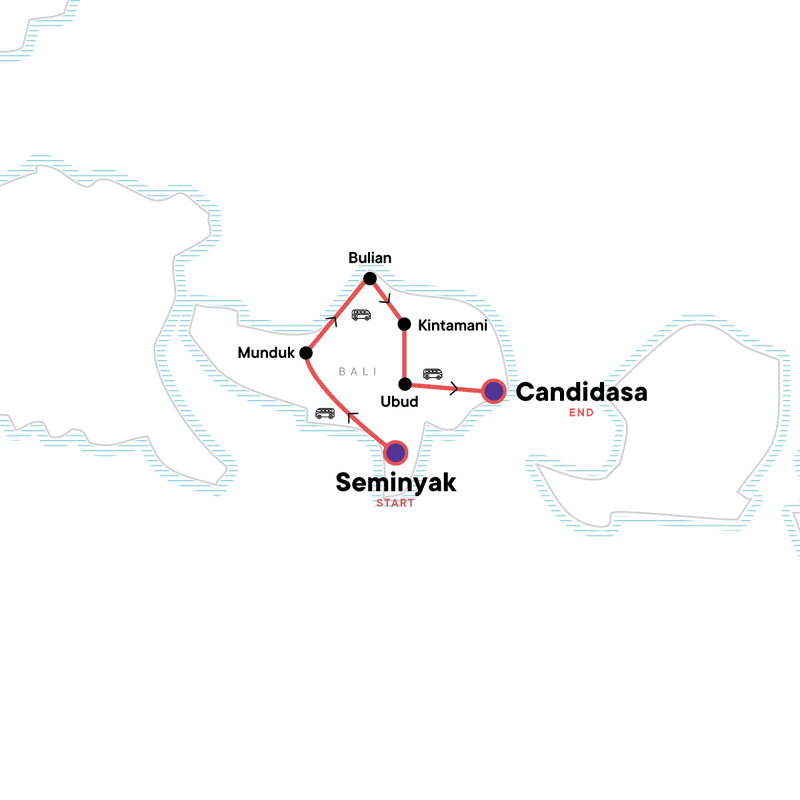 Indonesia Bali Adventure Map